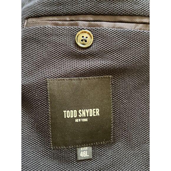NWT  TODD SNYDER New York Blue Knit Sportcoat Jacket Blazer  Mens Size 46L - Picture 3 of 11